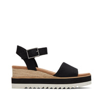 Diana Wedge Sandal Black - Side View