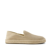 Santiago Loafer Almond Diamond Perforated Suede - Side View