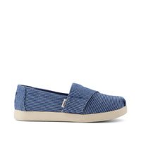 Alpargata Classic Kids Shoe Dark Sky Subtle Stripes - Side View