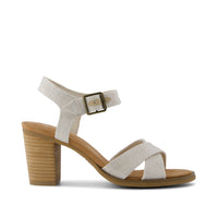 Majorca Strappy Heeled Sandal Natural Yarn Dye - Side View