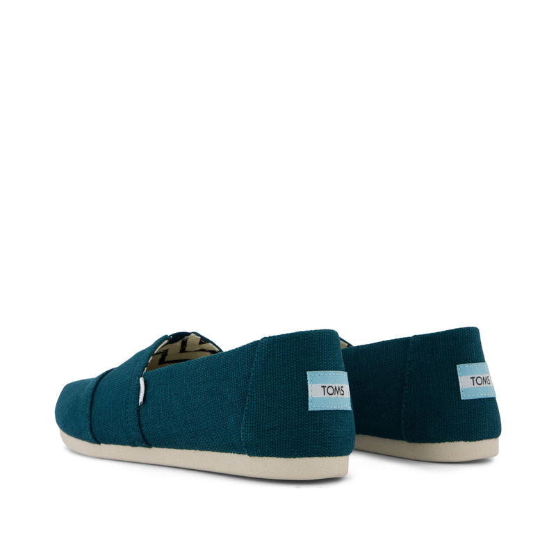 Alpargata Classic Dark Teal Heritage Canvas - Back View