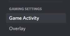 Discord Gaming Settings
